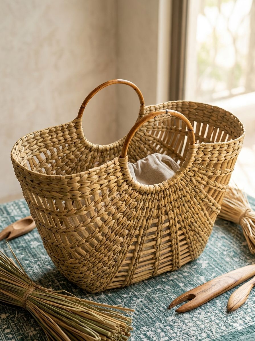 Handcrafted Cane Bag-Sustainable Luxury