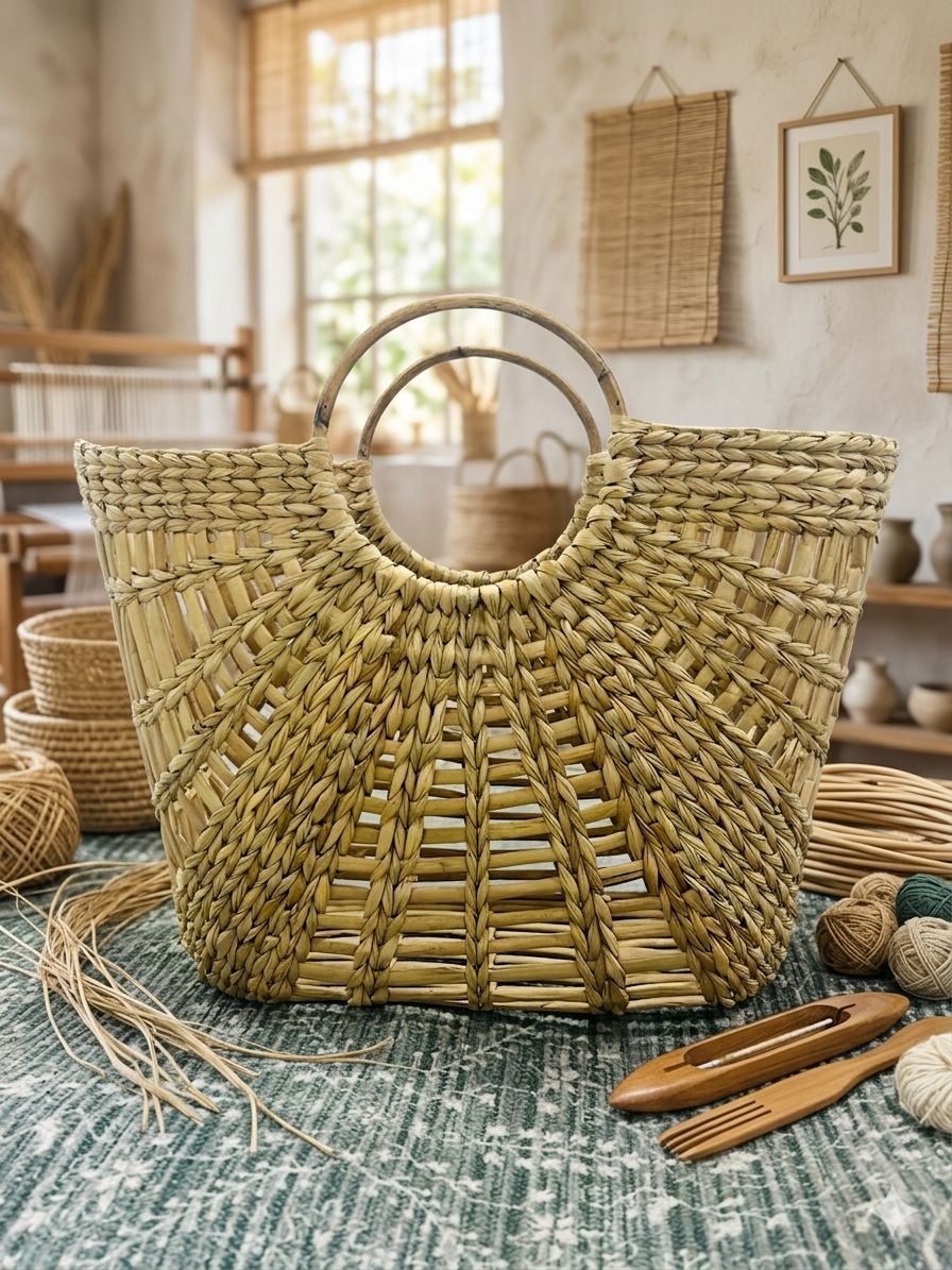 Handcrafted Cane Bag-Sustainable Luxury