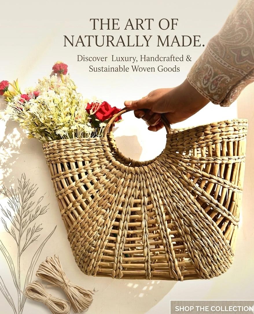 Handcrafted Cane Bag-Sustainable Luxury