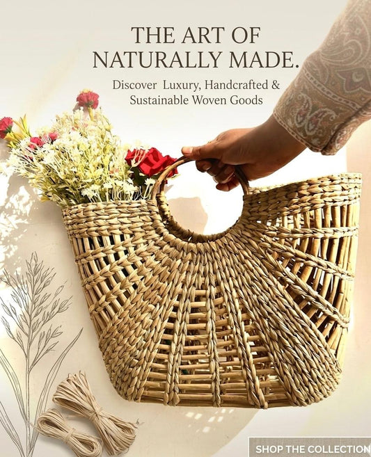 Handcrafted Cane Bag-Sustainable Luxury