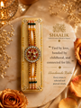 Shaalik Rakhi Gift Box — Handmade Rakhi + Amber Oud Perfume + Rose Candle