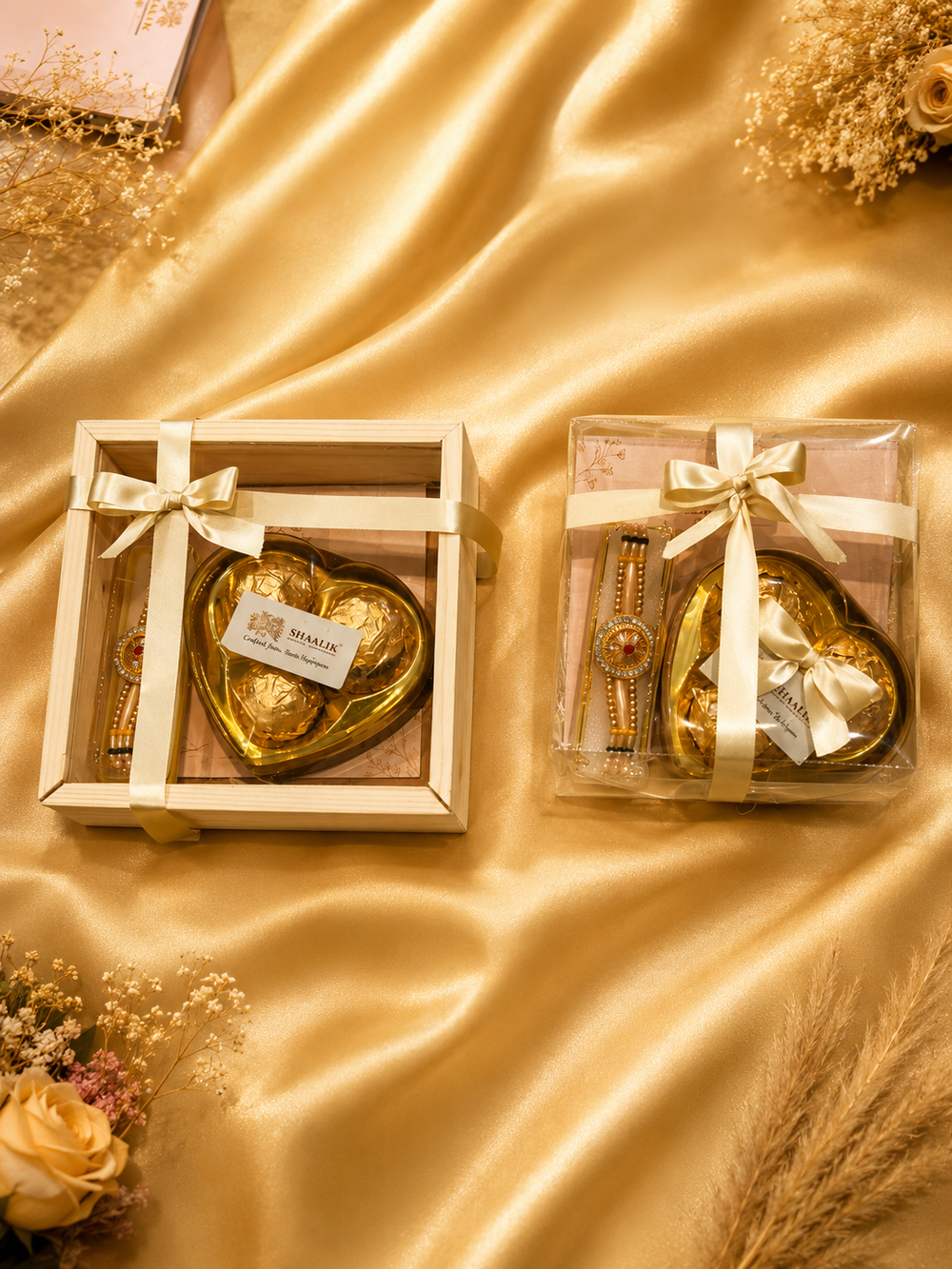 Shaalik Rakhi Essential Hamper— Handmade Rakhi + Chocolates + Perfume