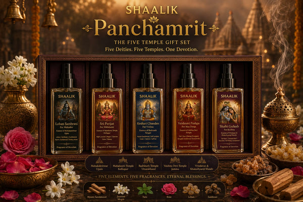 Panchamrit — Mandir & Home Fragrance Gift Set of 5 · Five Deities