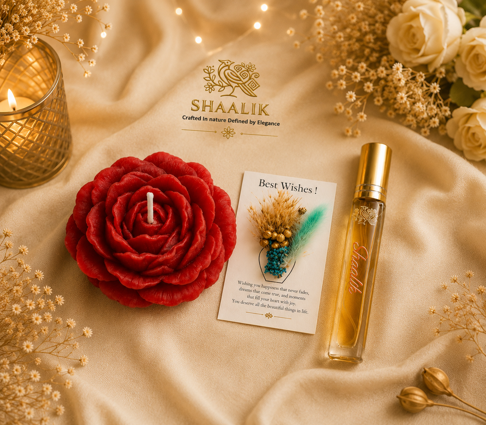 One Gift for All Occasions — Rose Candle + Atelier Perfume + Dried Flower Card