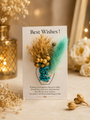 "Shaalik original dried flower Best Wishes greeting card, small keepsake gift card"