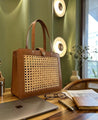 Shaalik Collective Rattan Tote — Handcrafted Work Bag for Women